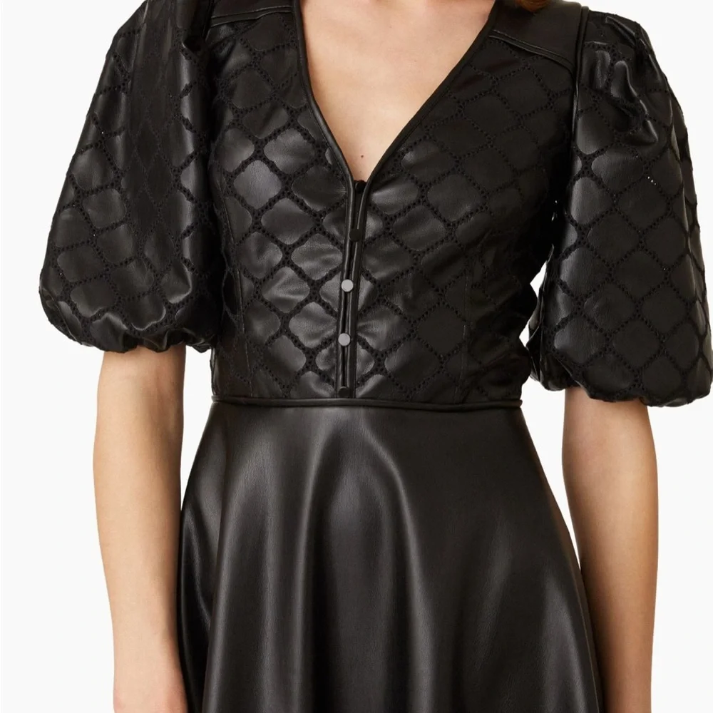 Shoshana Women's Oakley Faux Leather Minidress - Picture 4 of 10